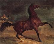 Alfred Dehodencq Horse in a landscape oil painting